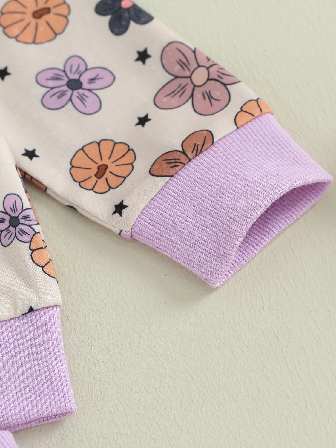Baby Girl Fall Outfit Flower/Pumpkin Print Sweatshirts Long Pants
