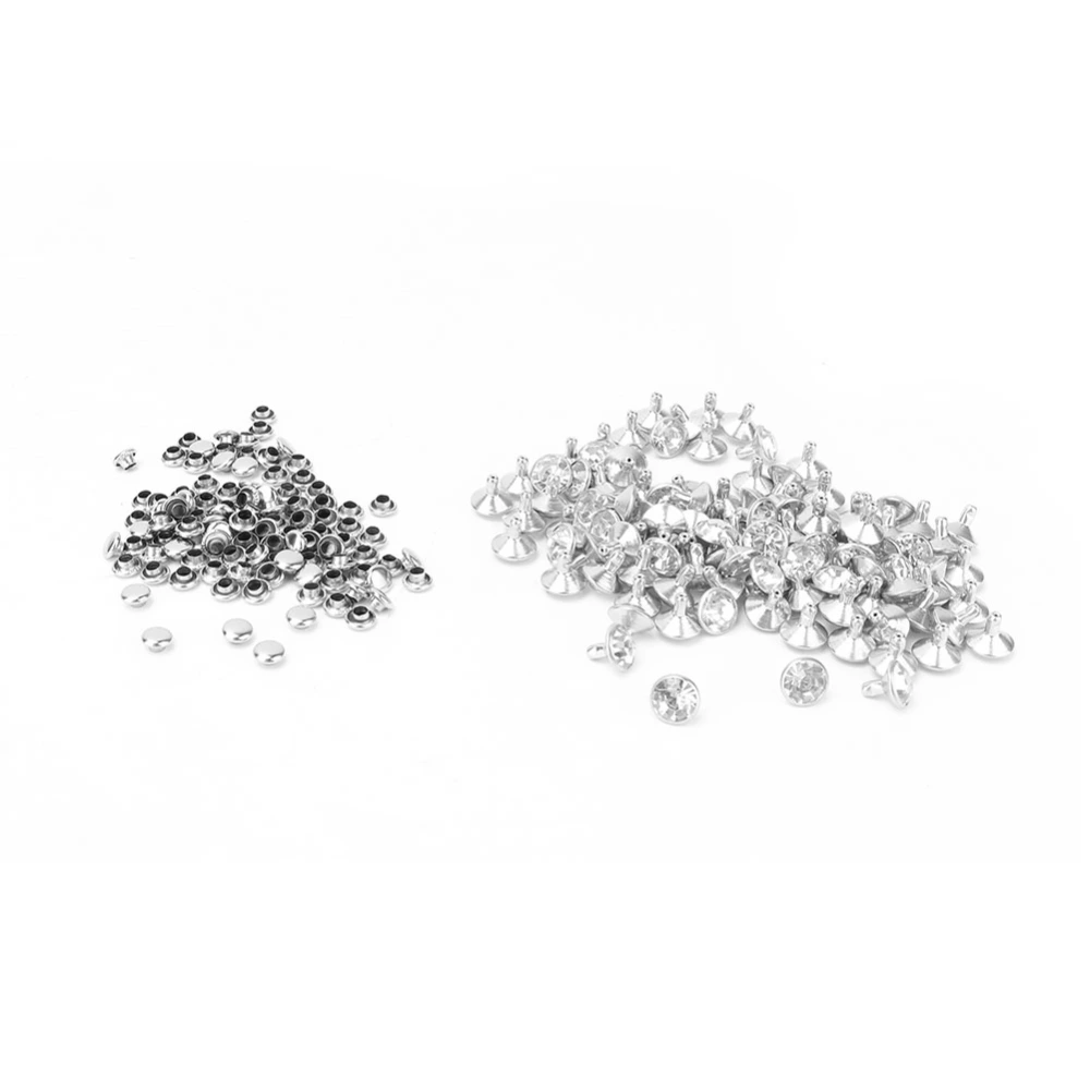 Cloth Crystal Inlay Rapid Rivets 12mm Spots Studs Cap for DIY Leather Craft Decoration(#2)