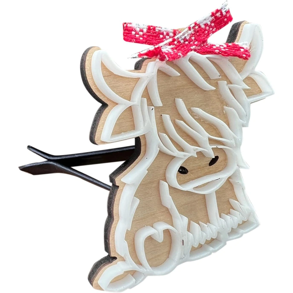 Car Air Freshener Wooden Cow Vent Clip Outlet Fragrance Clip