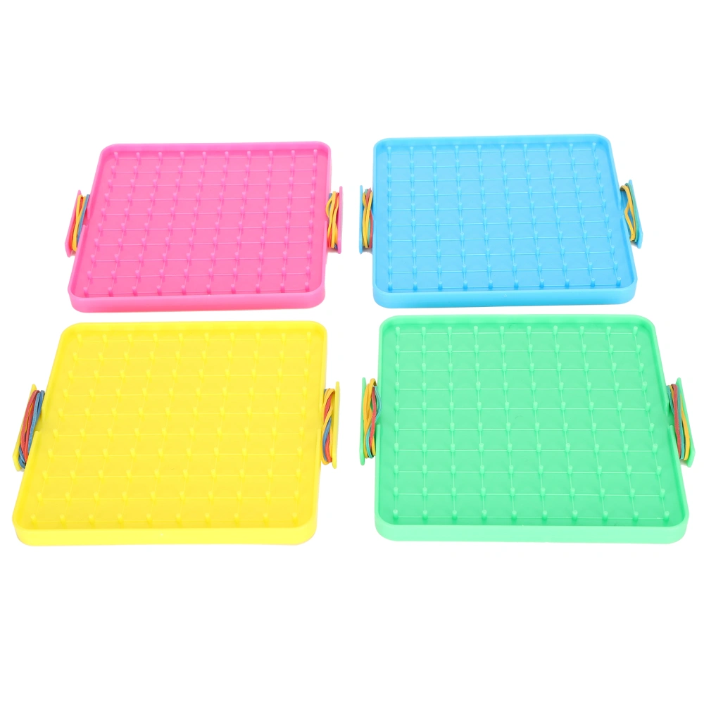 4Pcs Nail Board Toy Color Pegboard Rubber Band Set Handson Ability Training Teaching Aids