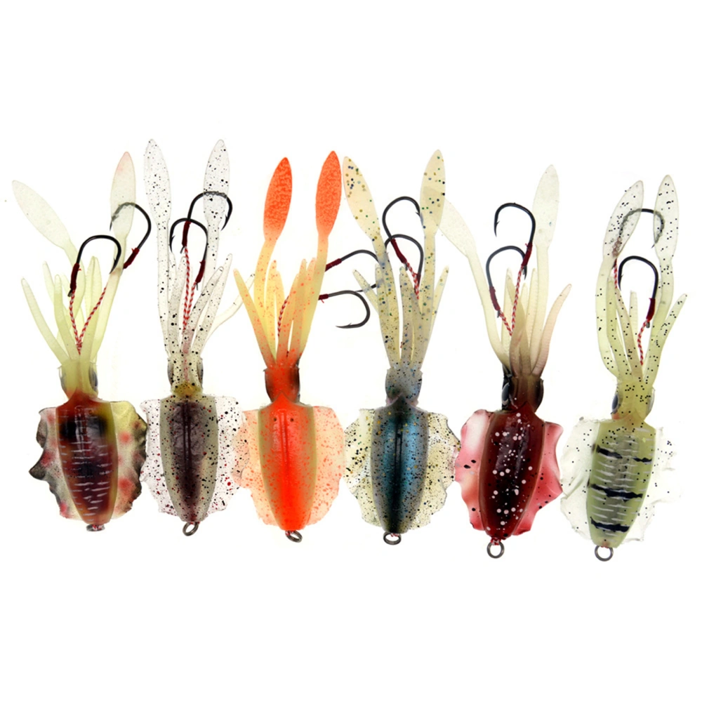 Soft Fishing Lure, Luminous Squid Simulation Baits in Various Colors