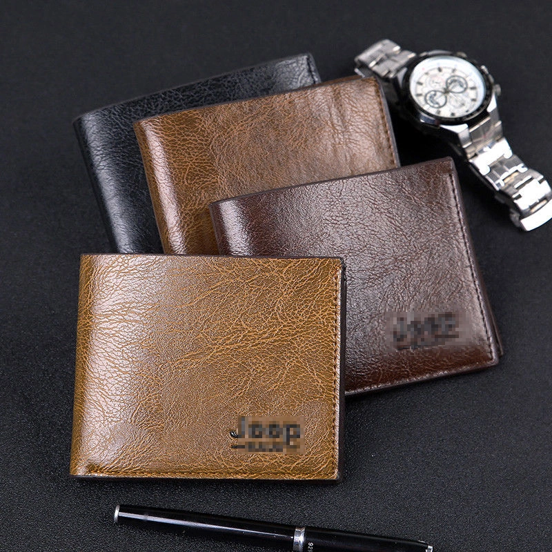 Men's Card Holder Waterproof Wear-Resistant Folding Design Fashion Wallet