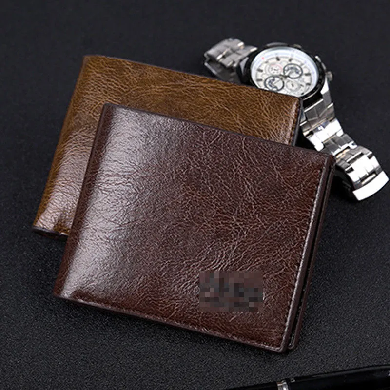 Men's Card Holder Waterproof Wear-Resistant Folding Design Fashion Wallet