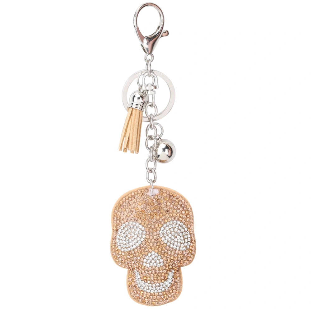 Diamond Painting Keychain DIY Skull Full Diamond Key Ring Bag Ornament Halloween Christmas DecorSilver