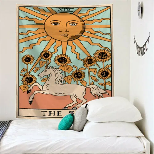 Rectangle Mysterious Indoor Outdoor Hanging Tapestry with Patterns