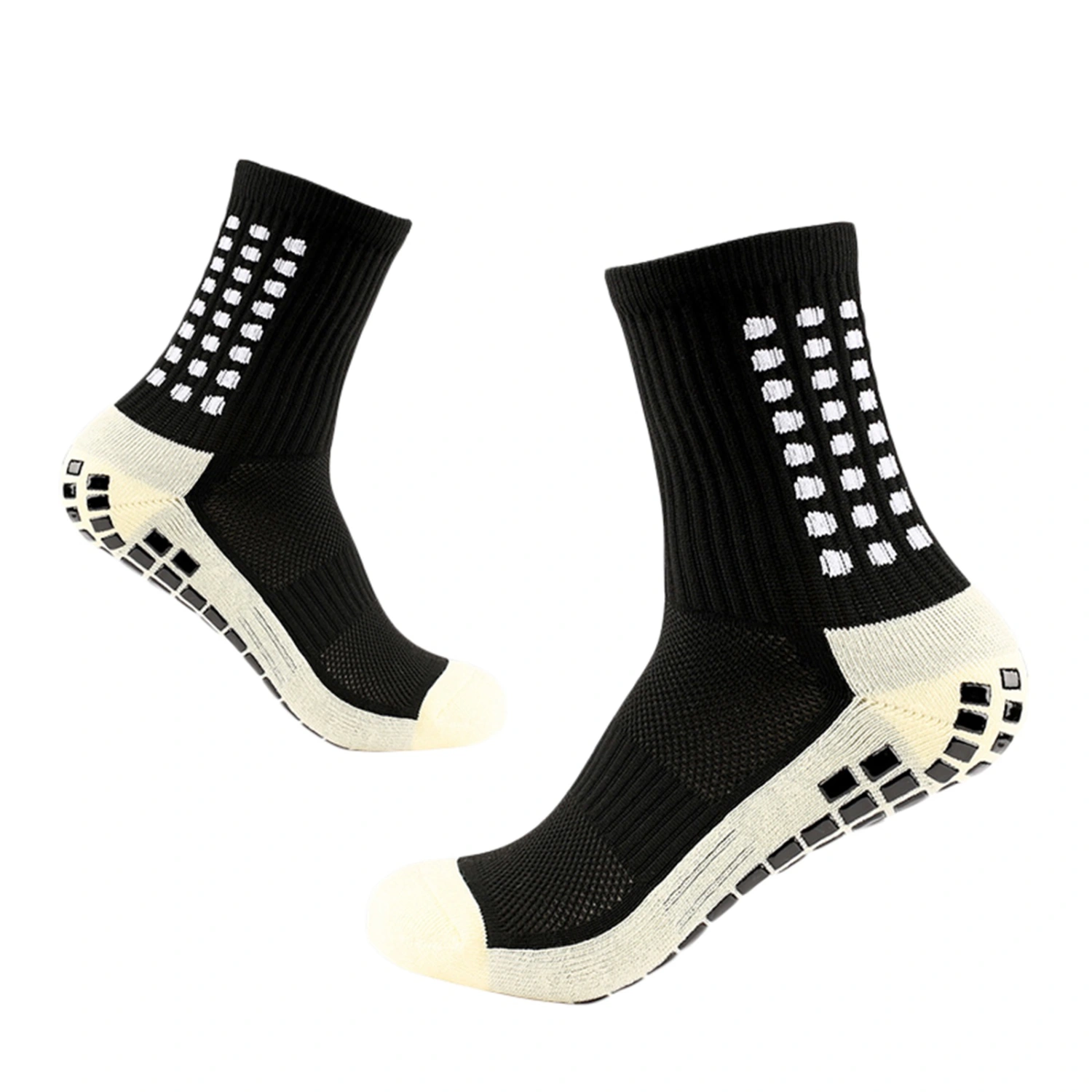 Anti Slip Mid Tube Sports Football Grip Socks for Basketball, Soccer