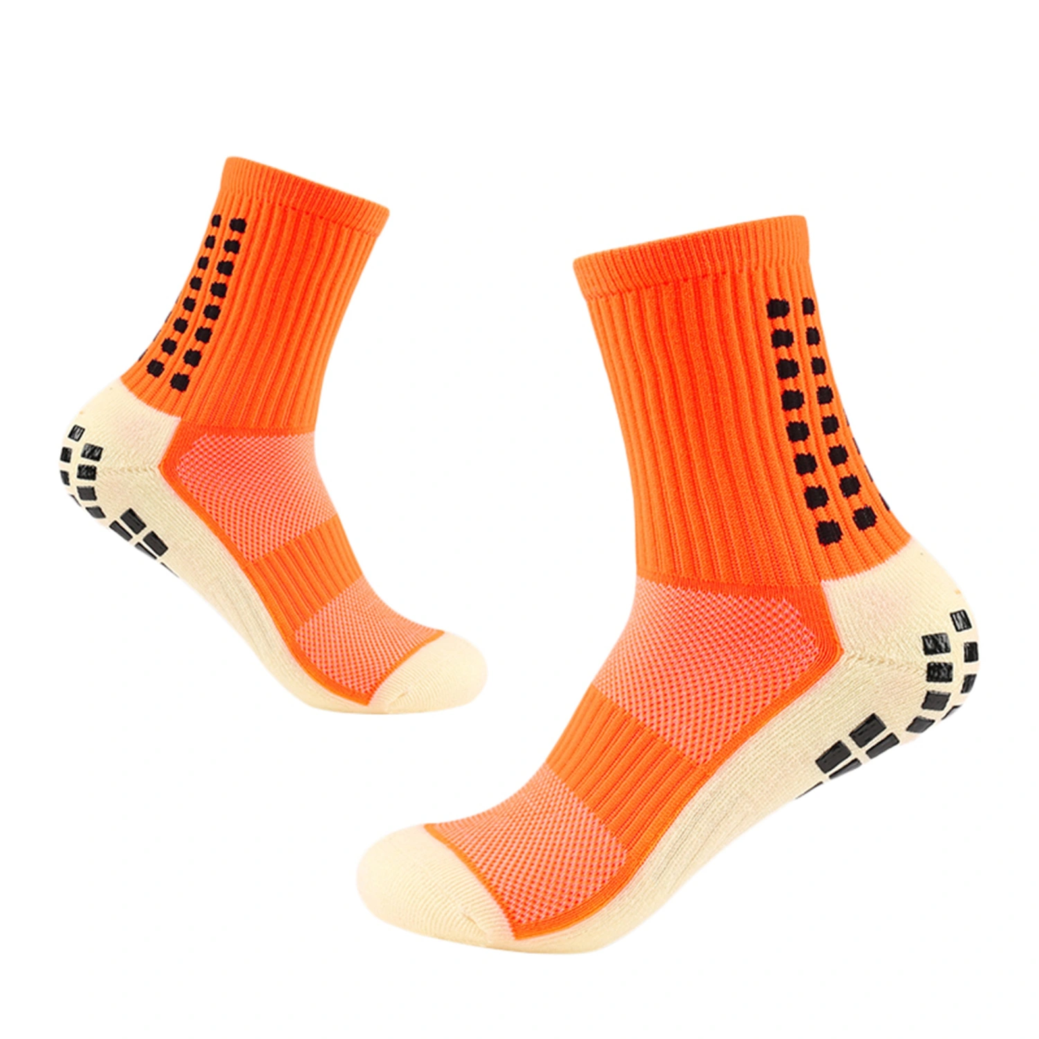 Anti Slip Mid Tube Sports Football Grip Socks for Basketball, Soccer