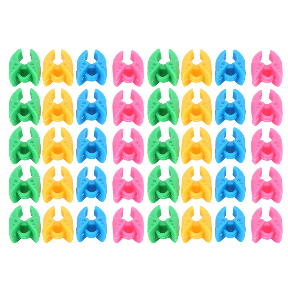 40Pcs Spool Fixing Clip Silicone Colorful Bobbins Clips for Sewing Thread Accessories