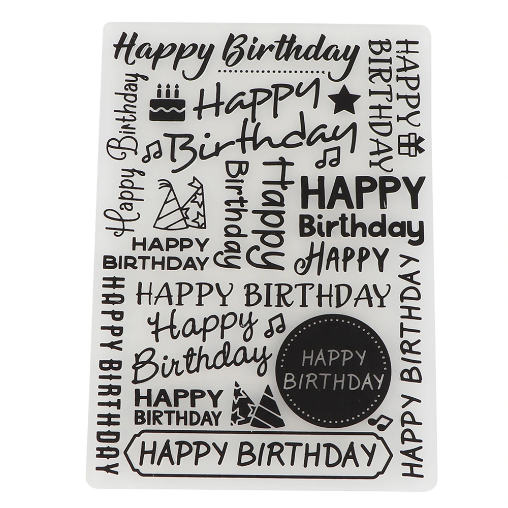 Happy Birthday Embossing Folder DIY Handcraft Scrapbooking Stamp Photo Album Decor