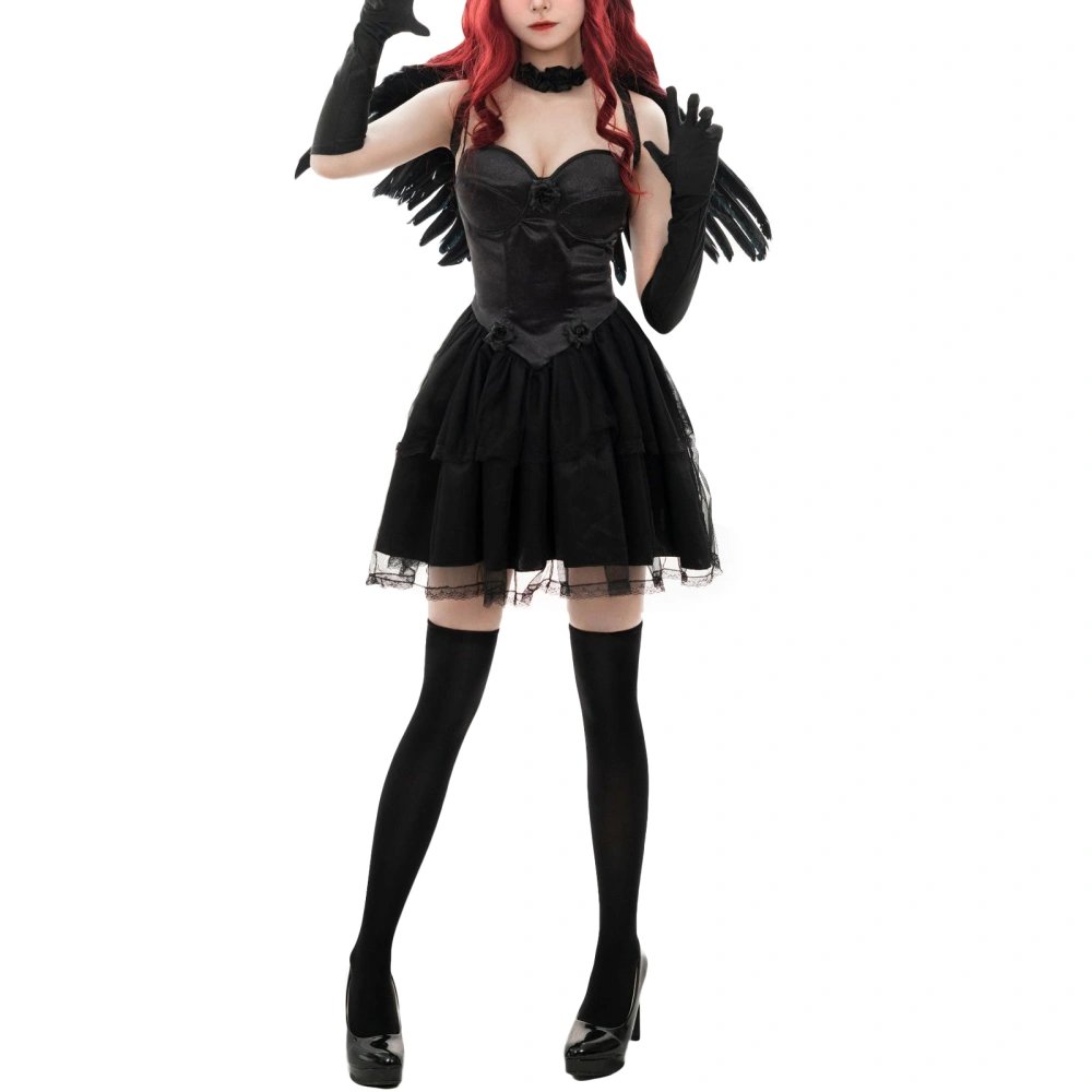 Black and White Angel Costume, Black and White Elf Dress Costumes