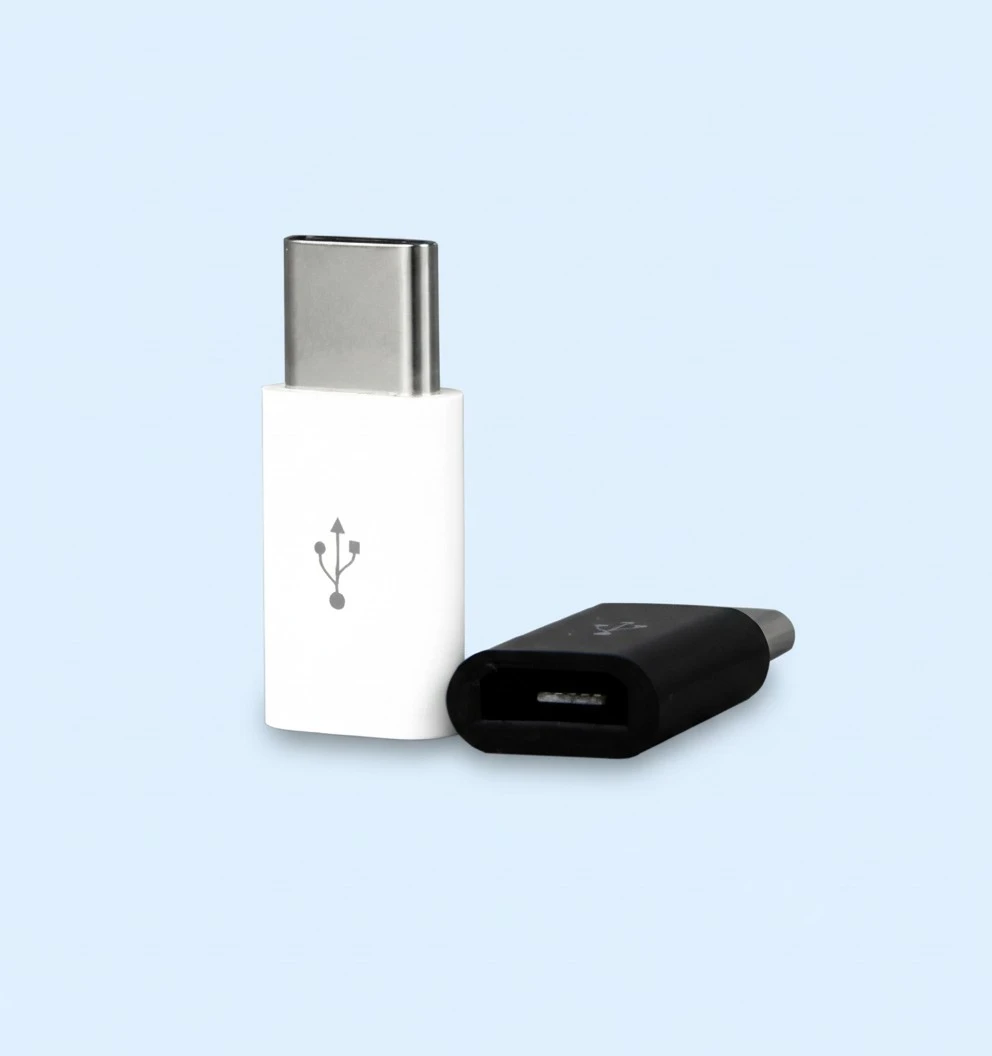 Micro USB to USB 3.1 Type-C USB Data Adapter Compatible with Type-C