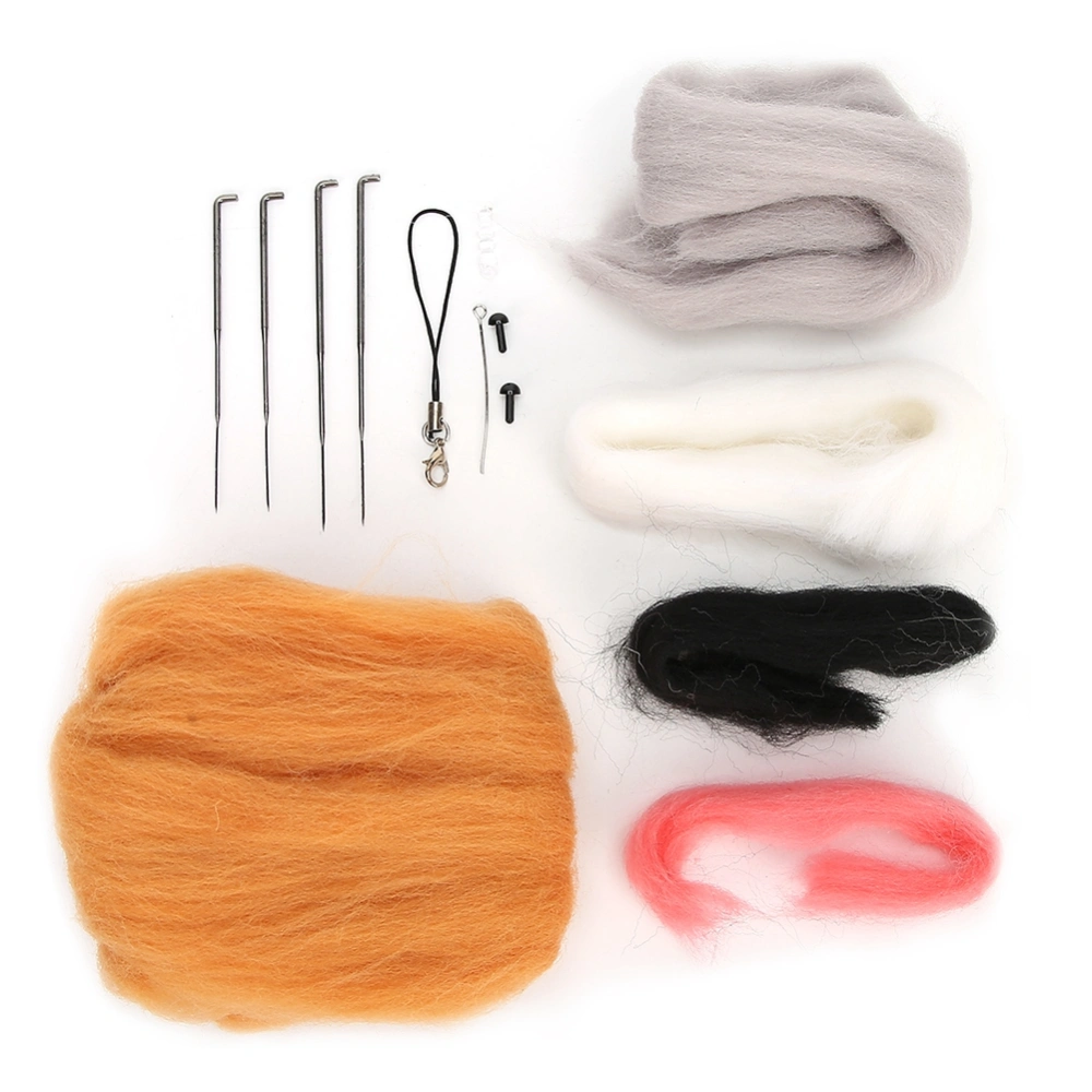 Needle Felting Starter Kit Animal Doll Shape Craft DIY Handcraft Gift Material BagCat Shiba Inu