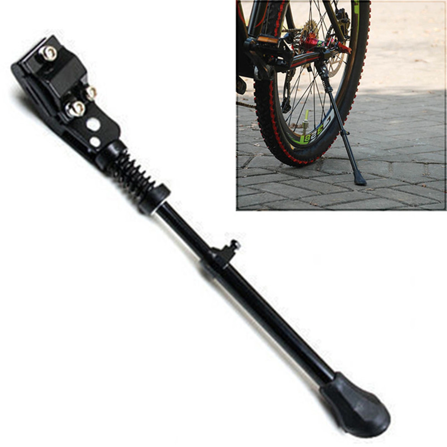 Bike Kickstands, Adjustable Aluminum Alloy Center Mount for 16, 20, 24, 26 Inch