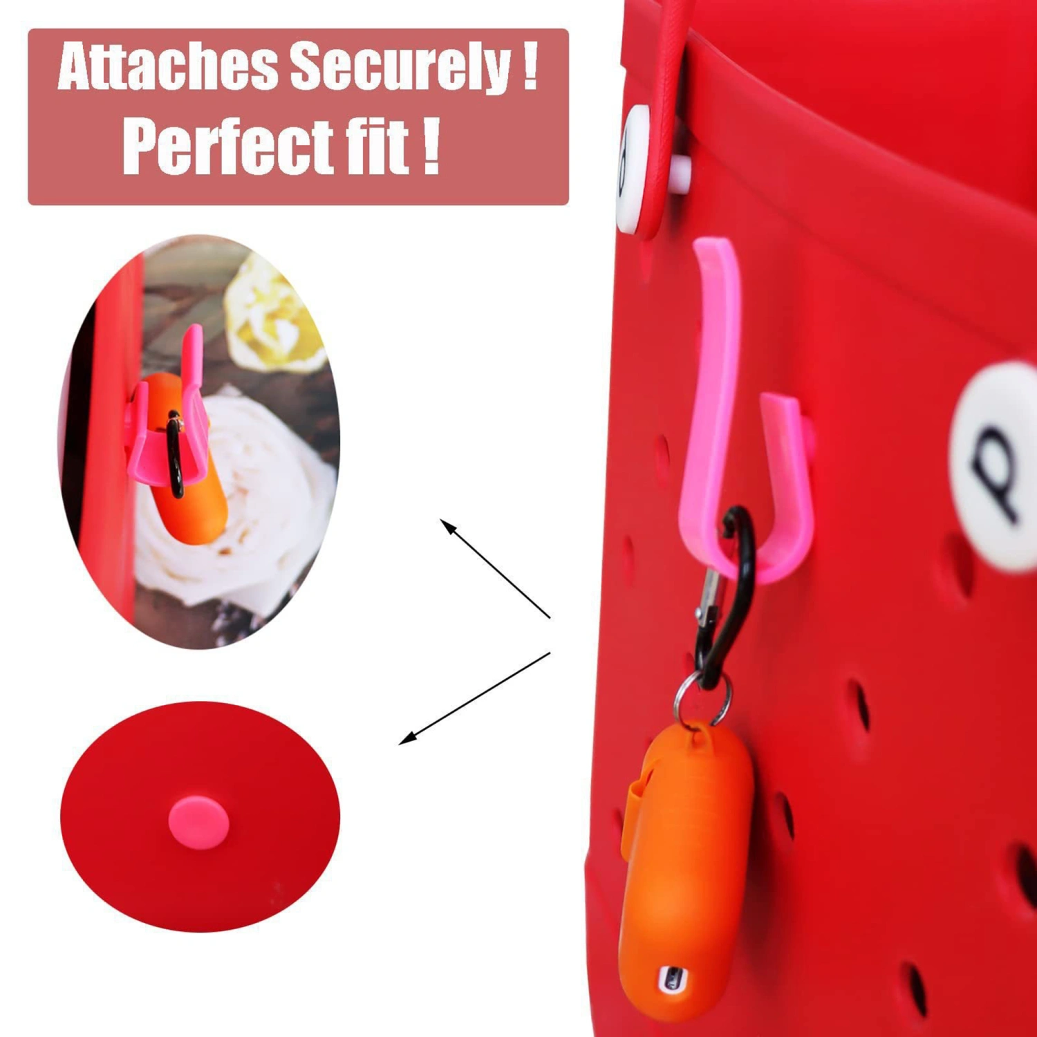 Hook Accessories for Bogg Bags, Insert Hooks Beach Cup Holder Bag Hook