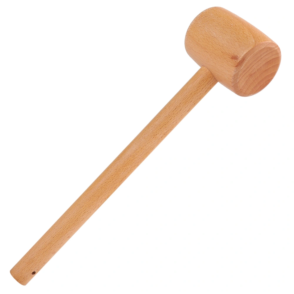 Solid Wood Hammer Leather Craft Tools Carving Beech Hammer Hand&#8209;Made DIY Carpenter Mallet