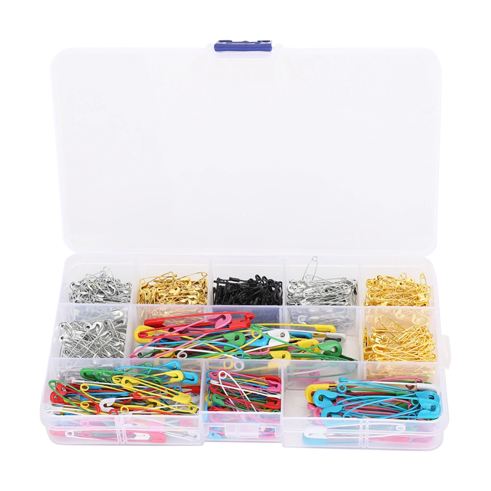 500Pcs Color Safety Pins Multicolor MultiSpecification Boxed Set Pin Tag Accessories