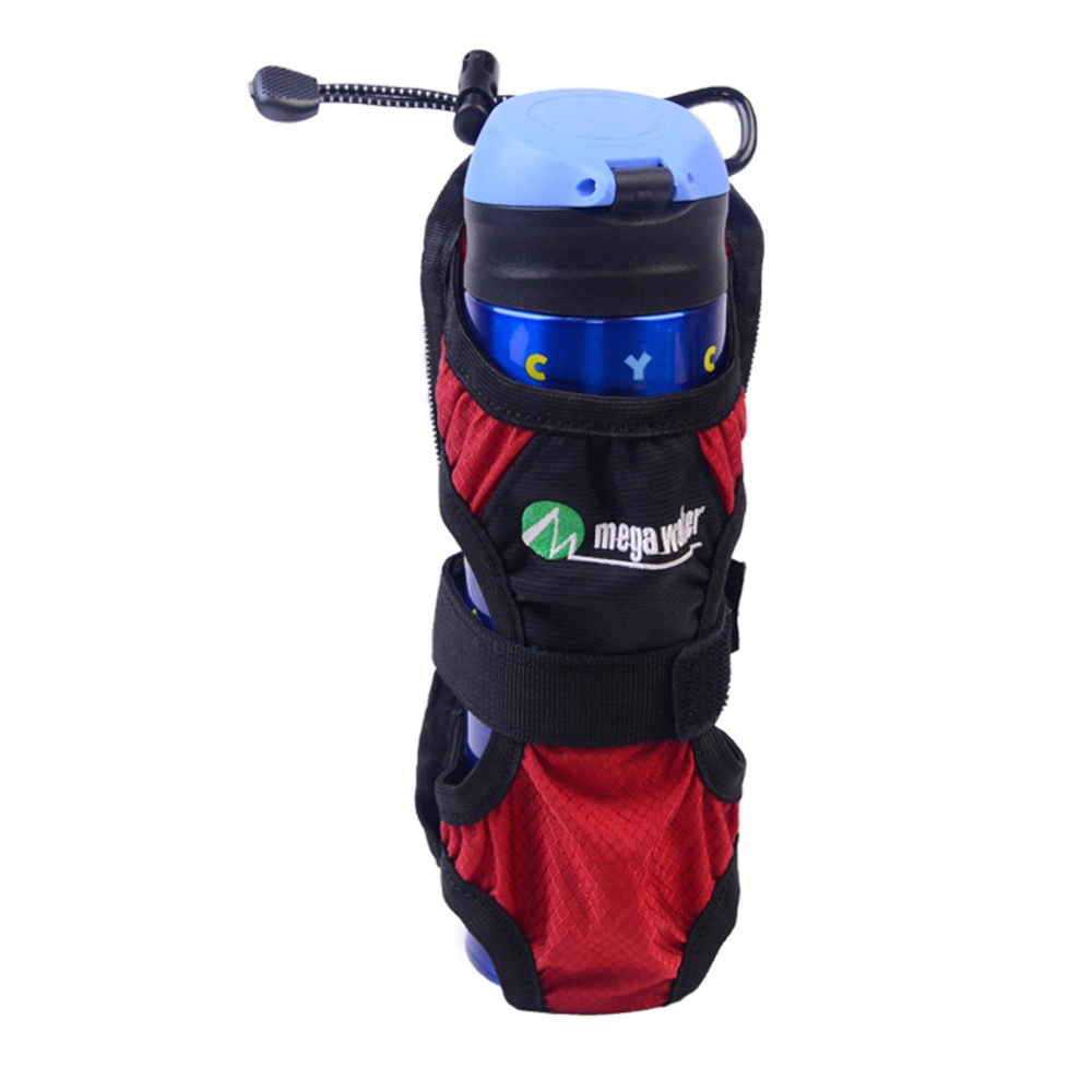 Outdoor Water Bottle Bag with Elastic Cord with Detachable Strap