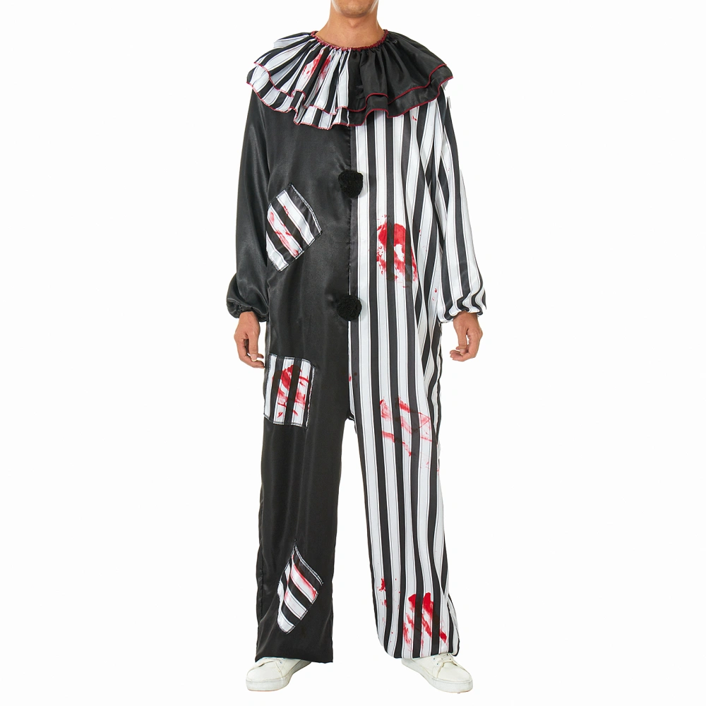 Halloween Clown Costume for Kids Creepy Killer Costume Horror Jumpsuit