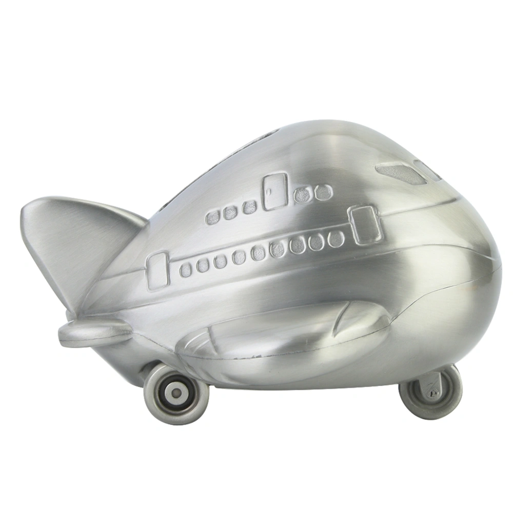 Zinc Alloy Air Plane Shape Coin Bank Children Gift Money Saving Box