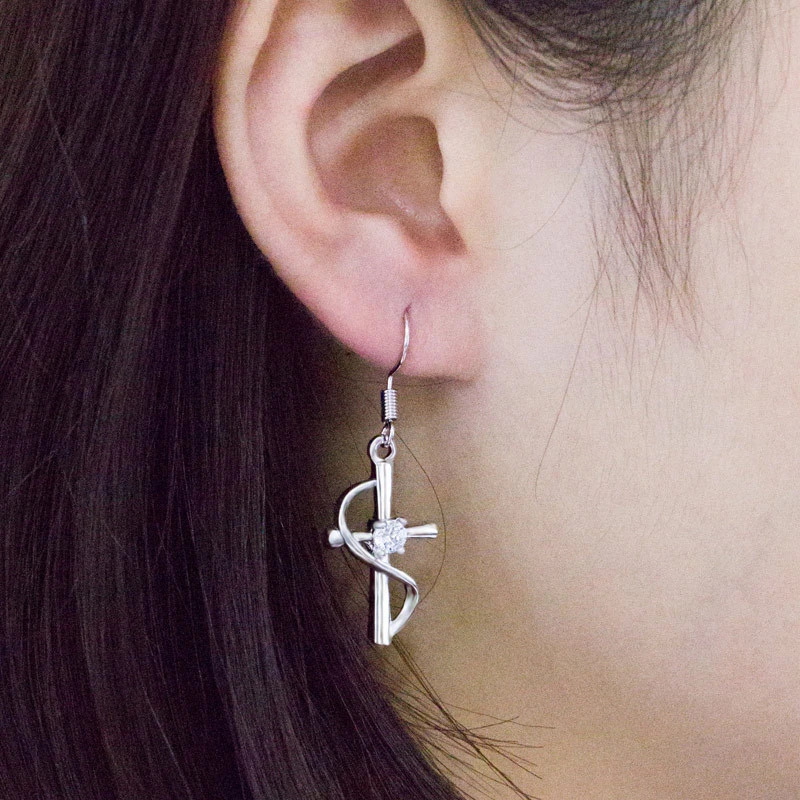 New supplies 925 sterling silver Hook cross earrings fashion Jewelry