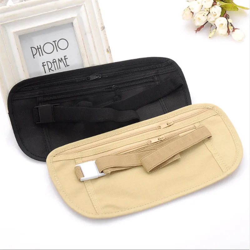 Fashion Waist Pack Invisible Ultra-Thin Anti-Theft Money Belt Bag