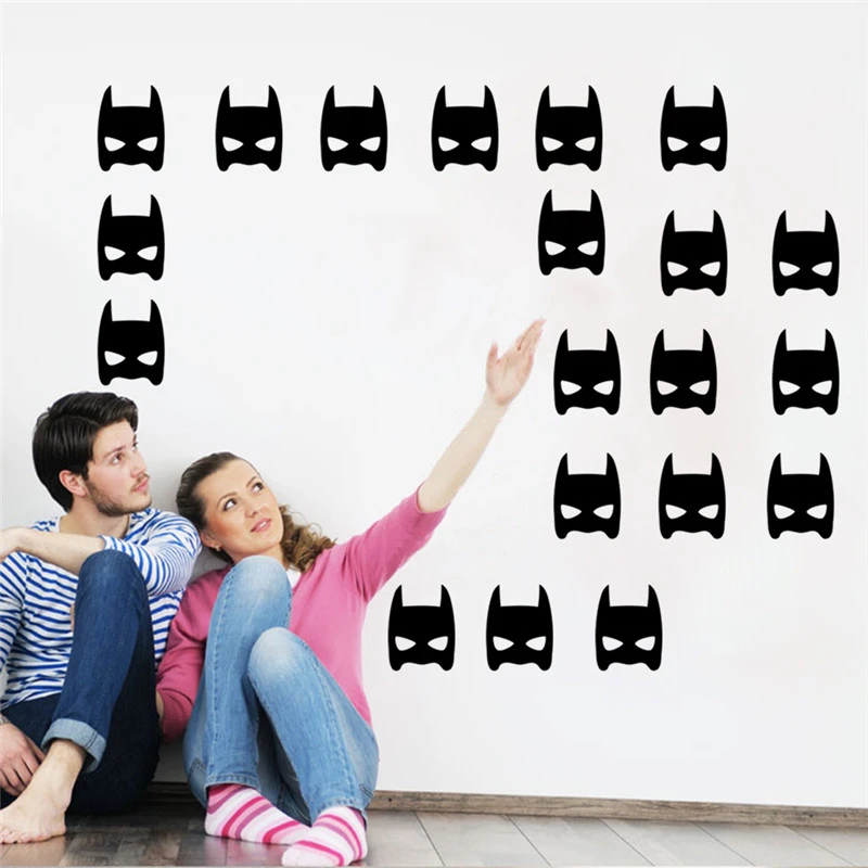 Wallpaper Waterproof Removable Halloween Bat Mask Wall Sticker