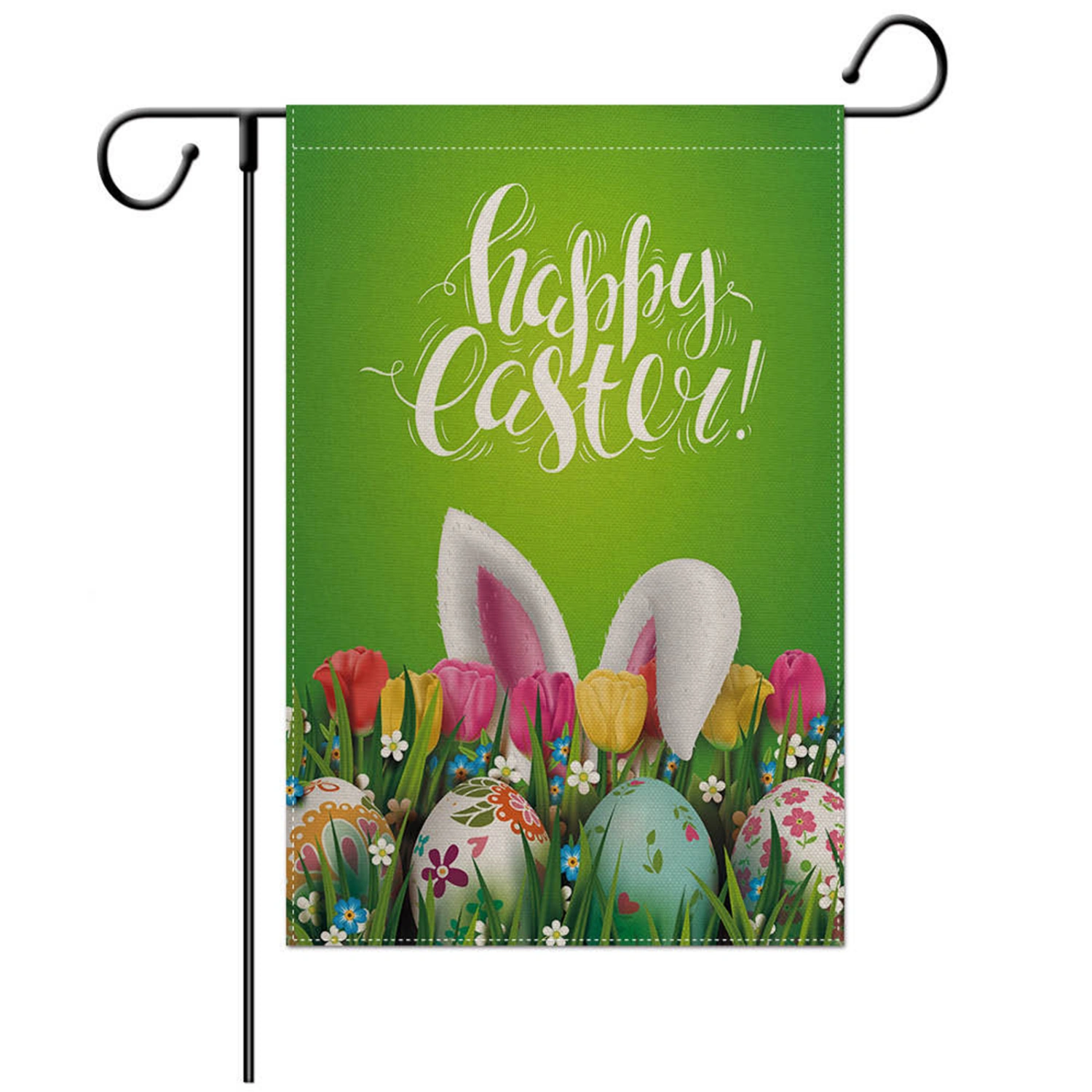 Easter Garden Flag Double-Sided Letter Cartoon Printed Festival Flags 