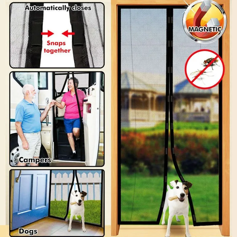Magnetic Anti-Mosquito Curtain Hands Free Automatic Shutdown Screen Door