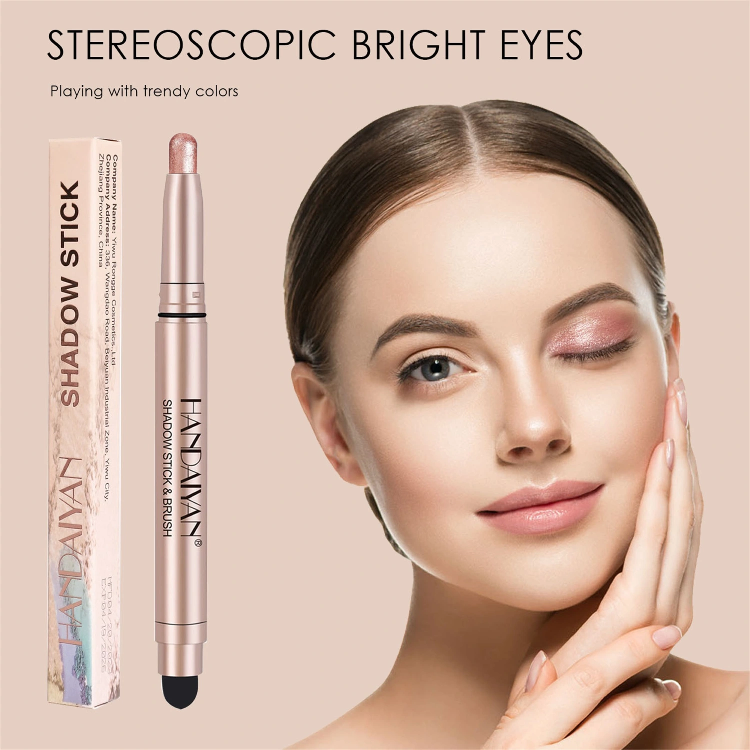 Double-ended Eyeshadow Stick Waterproof Eyeshadow Pen Highlight Eyeshadow Stick for Eye Makeup