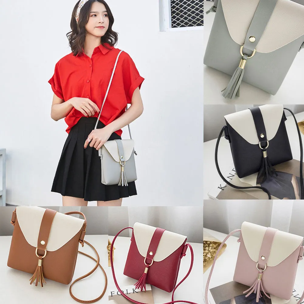 Ladies Variegated Shoulder Bag Soft Snap Closure Convenient Crossbody Bag