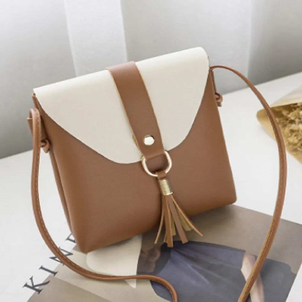 Ladies Variegated Shoulder Bag Soft Snap Closure Convenient Crossbody Bag