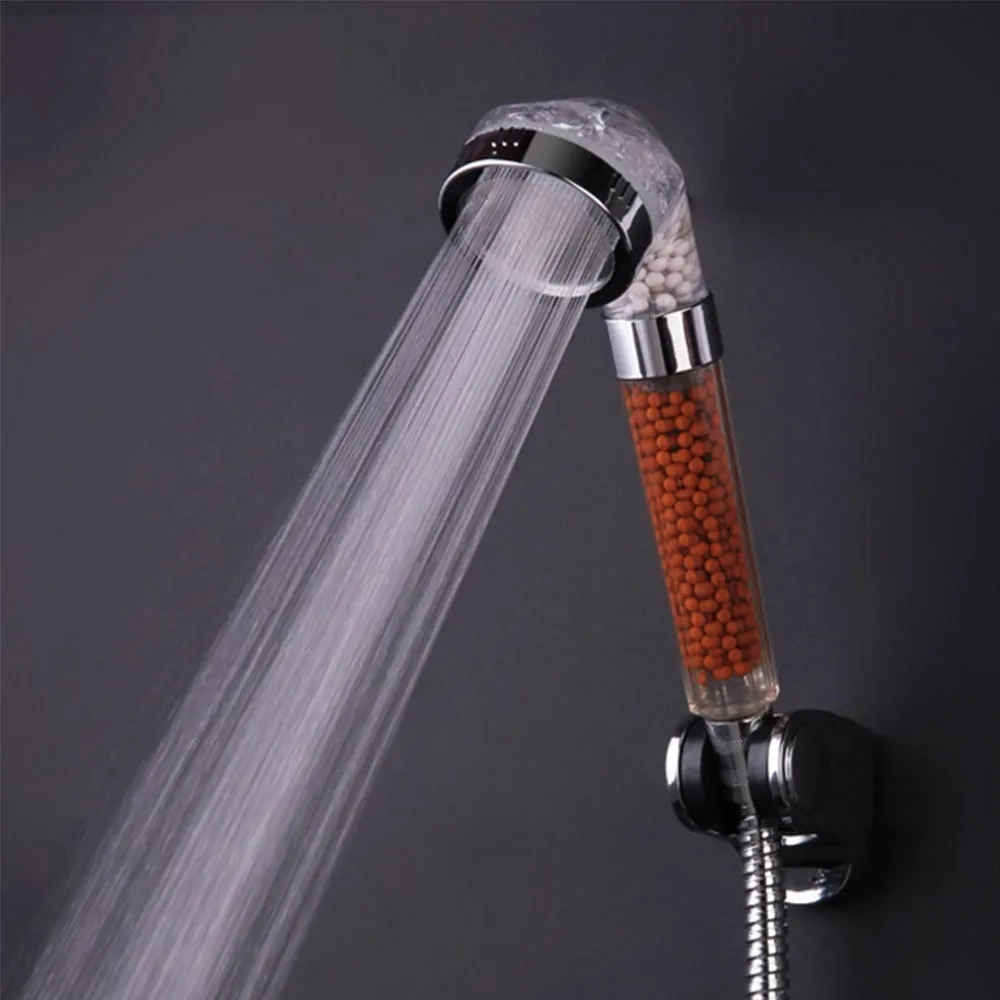 High Pressure Boosting Shower Head, Water Saving Filter Stone Stream Shower