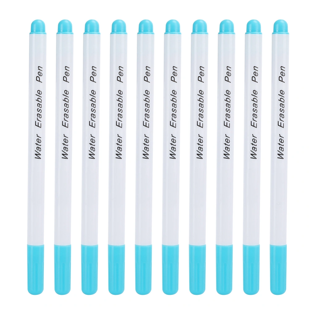 10pcs DIY Water Soluble Erasable Pen Fabric Marker Tailoring Tool AccessoriesSingle Head Blue