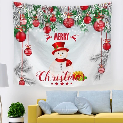 Christmas Wall Tapestry Merry Christmas Tapestry Fairy Tale Wall Hanging Wall Decor for Christmas and New Year 's Decoration