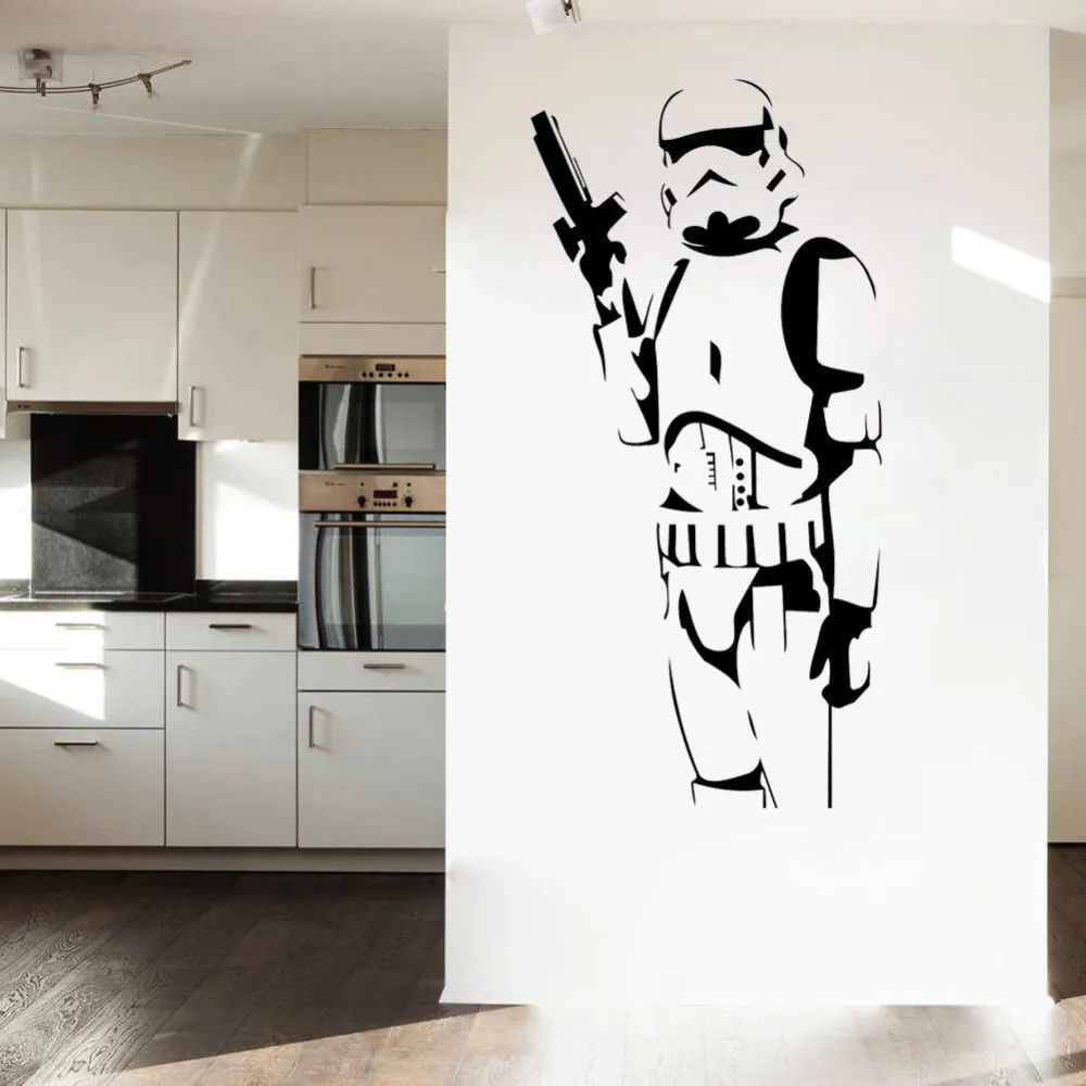 DIY Art Wall Sticker, Star Wars Empire Stormtrooper Decorative Mural