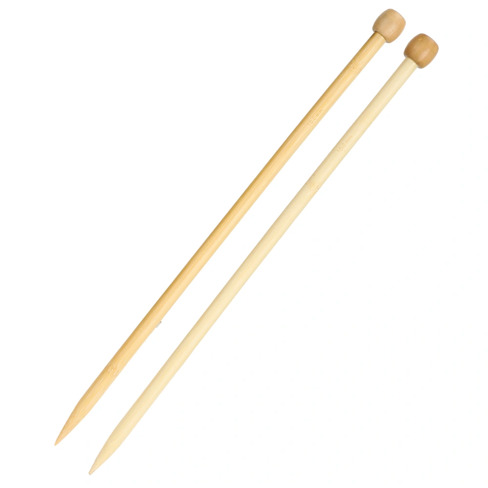 2pcs Wooden Knitting Needles 35cm/13.8in Large Size Single Point Weaving Tool for DIY Scarf Sweater10mm