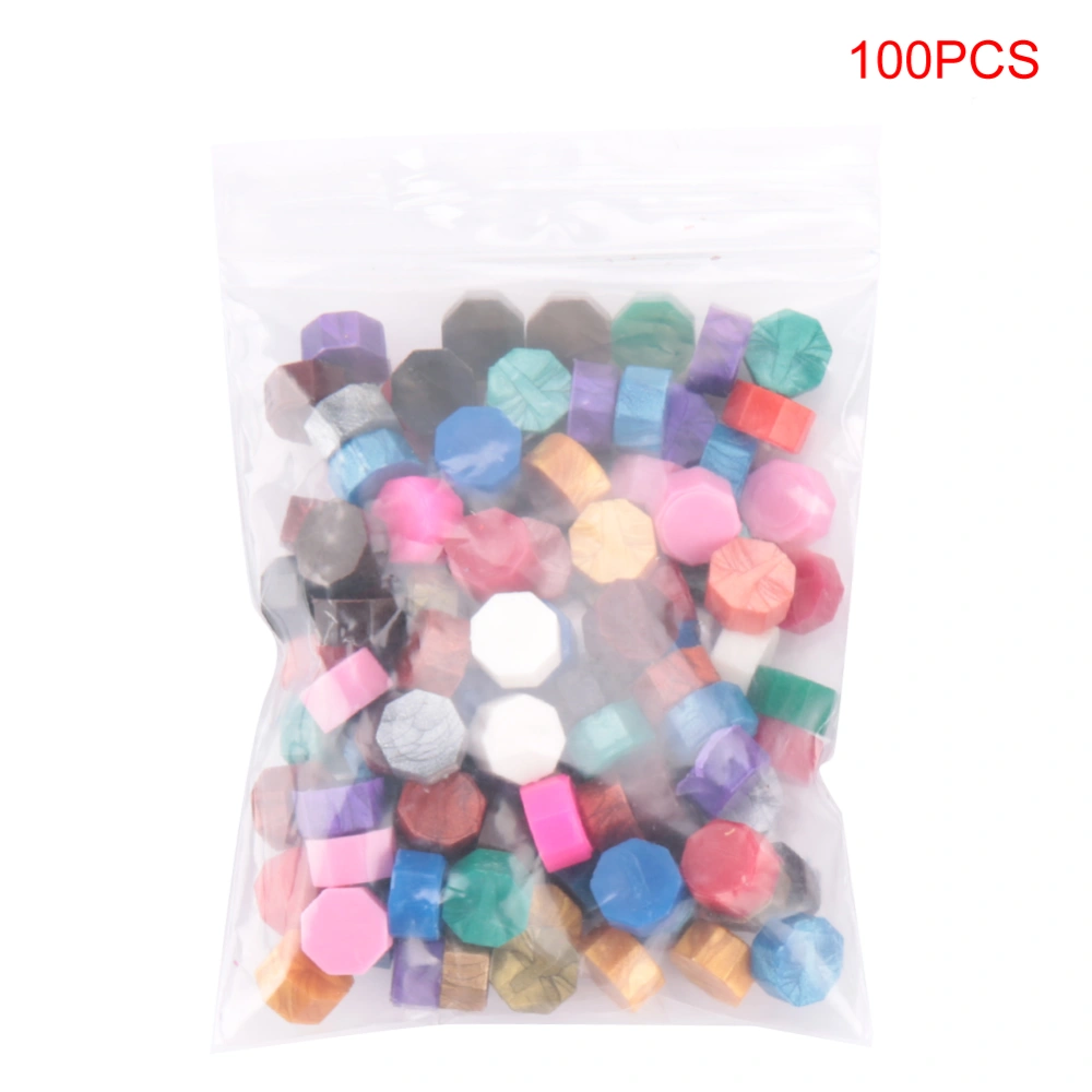 Octagon Sealing Wax Beads for Retro Sealing Stamp Wedding Envelope Invitation Card Mixed Color