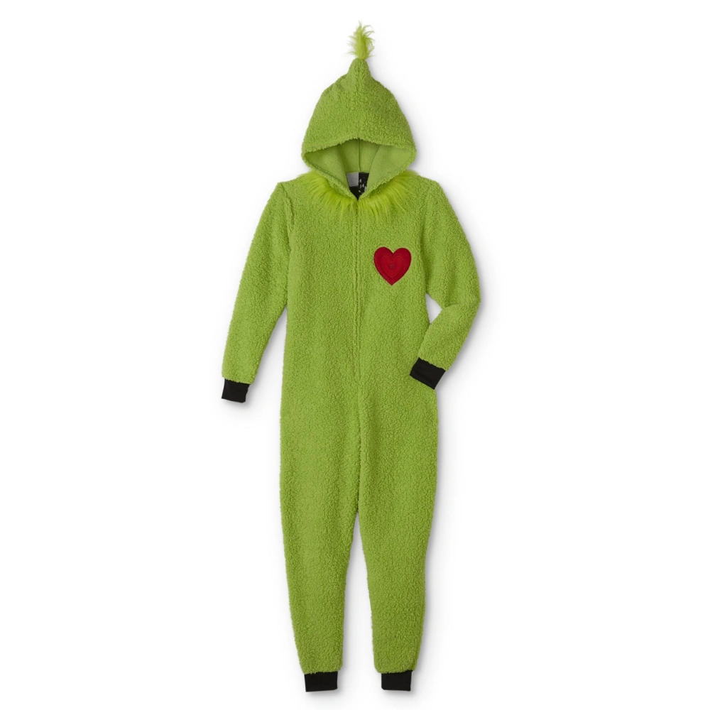 Halloween Cosplay Green Monster Long Sleeve Hood Jumpsuit for Child