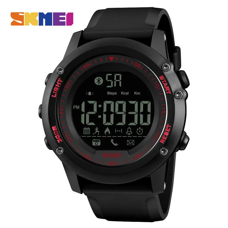 Smart Quartz Watch, Bluetooth Digital Display Pedometer Watch