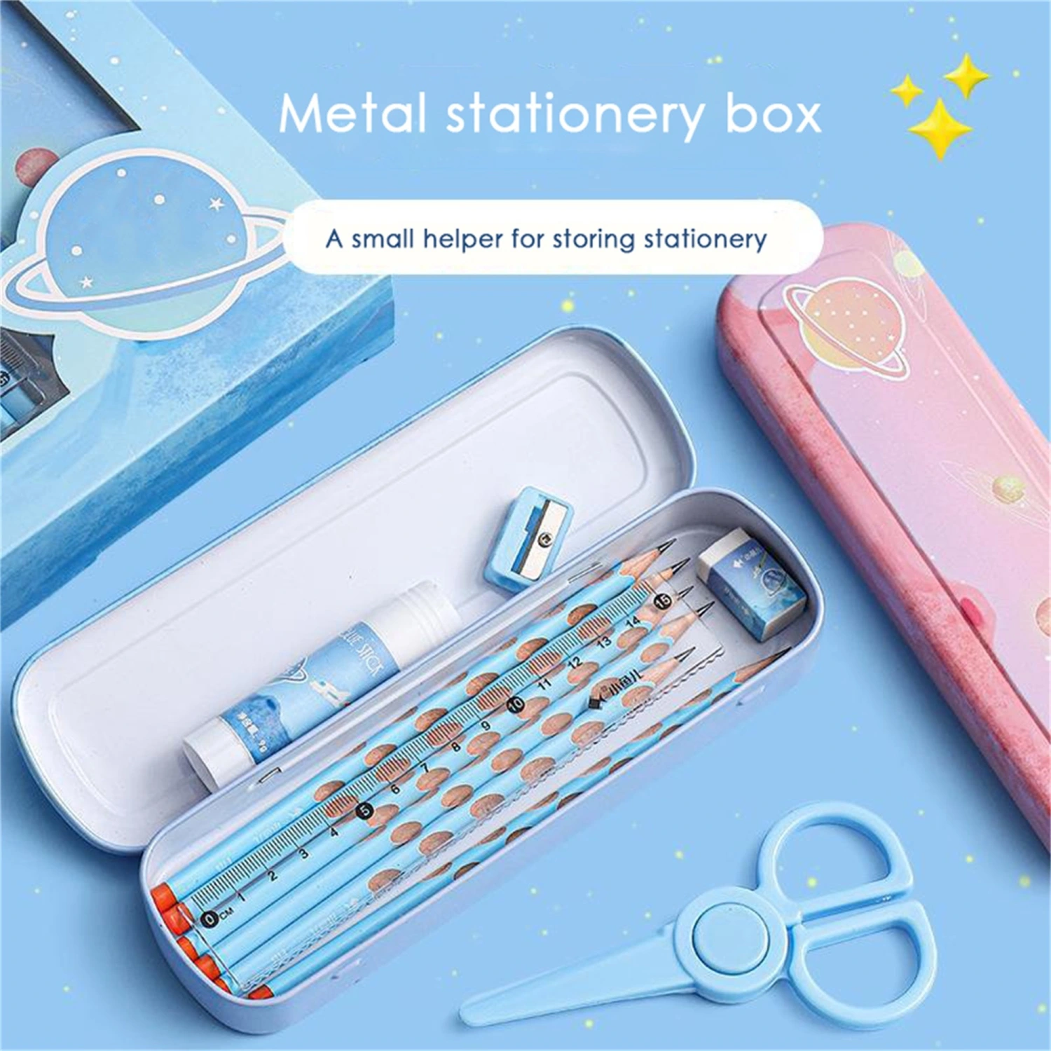 Kids Colored Pencil Set Drawing Kit with Sharpener Eraser Pencil Case