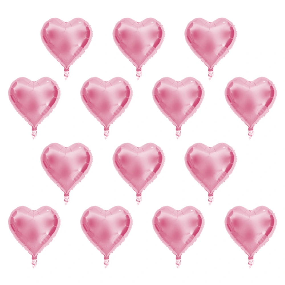 10pcs 10" Heart Aluminum Foil Balloons Party Wedding Birthday Decor (Pink)