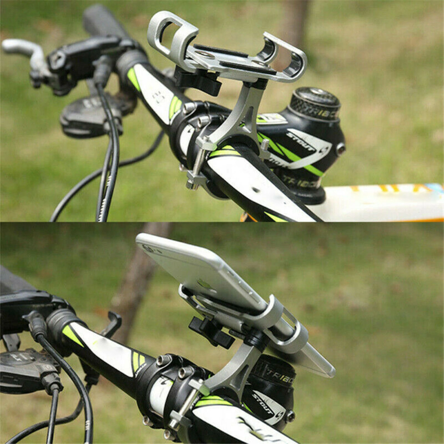 Aluminum Alloy Bike Handlebar Phone Cell Mount Bicycle Holder Bracket