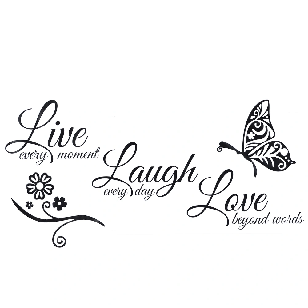 Adhesive Quote Motto Wall Sticker Bedroom Living Room Wall Decal Home Decoration