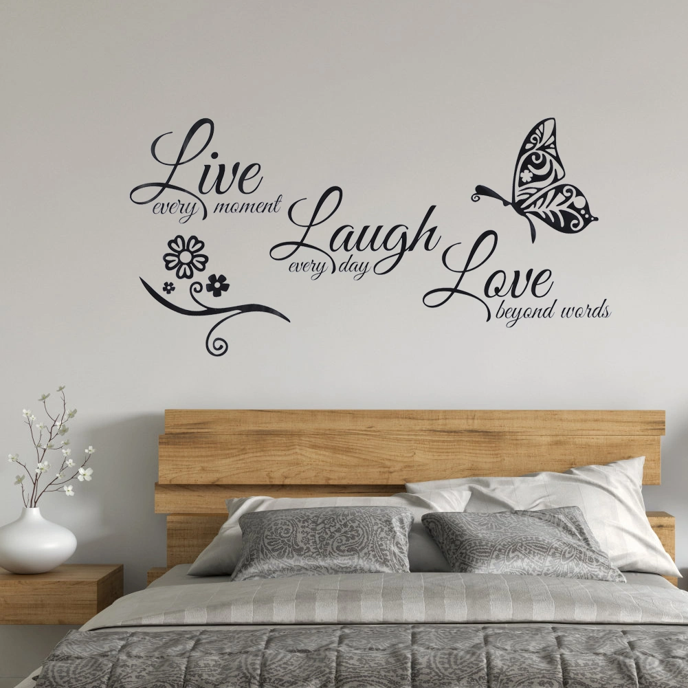 Adhesive Quote Motto Wall Sticker Bedroom Living Room Wall Decal Home Decoration