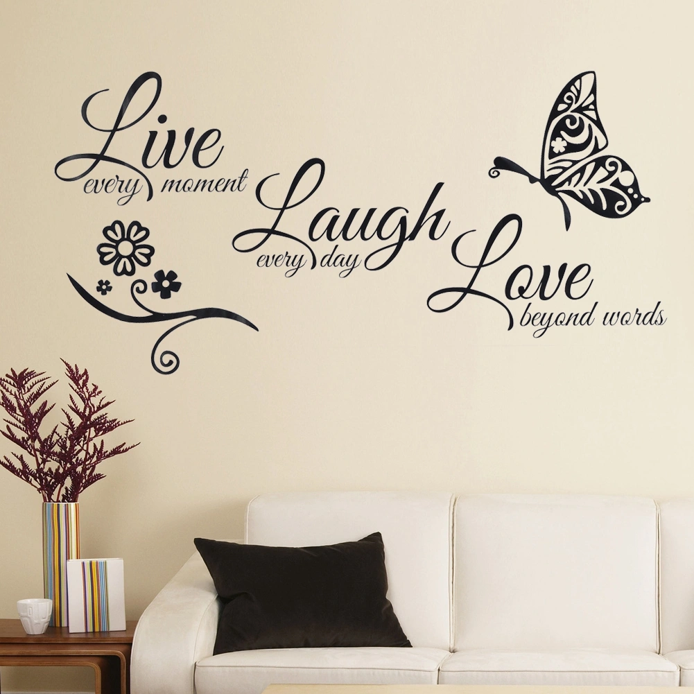 Adhesive Quote Motto Wall Sticker Bedroom Living Room Wall Decal Home Decoration