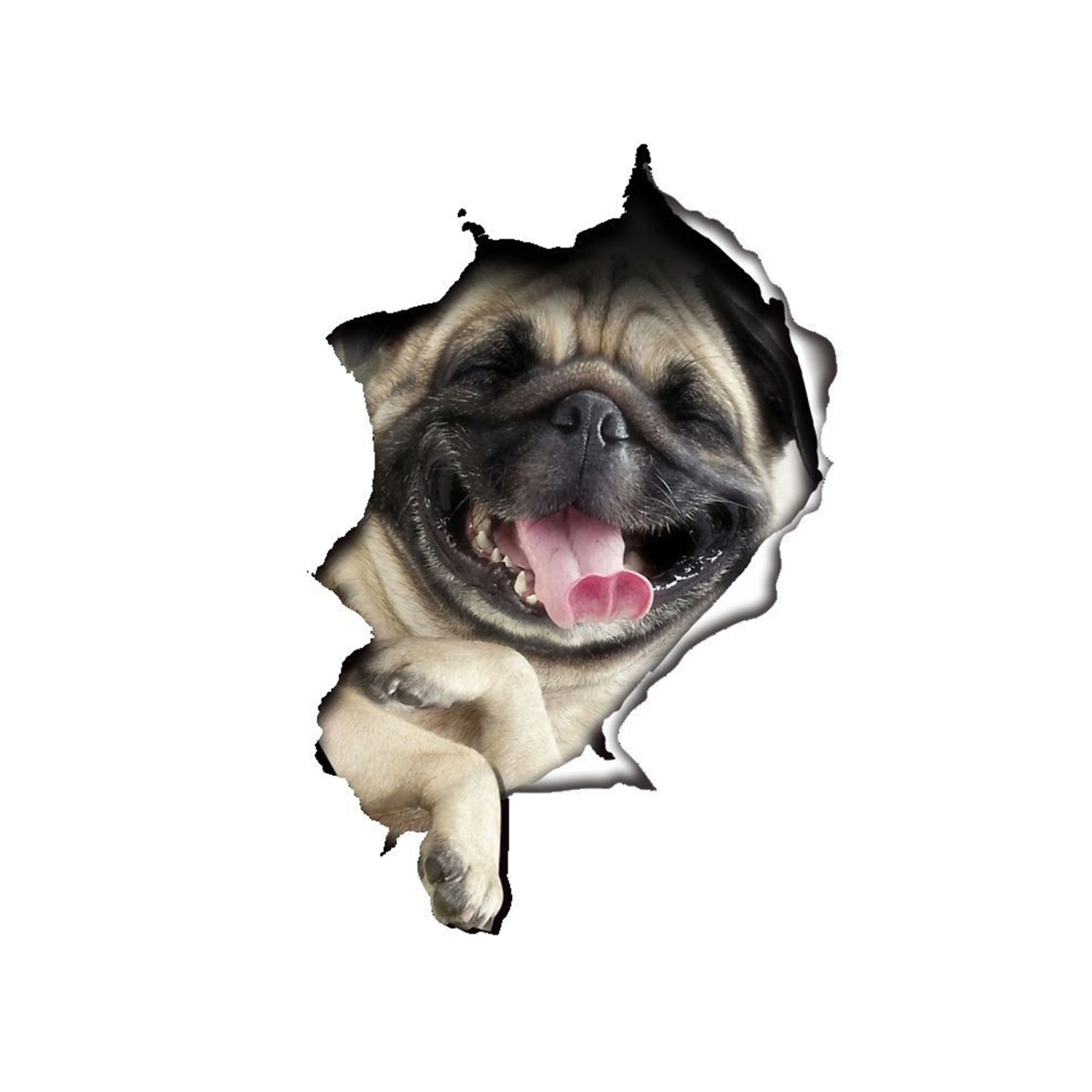Dog Breaking Wall Decal Removable & Self-Adhesive Wall DIY Mural Sticker