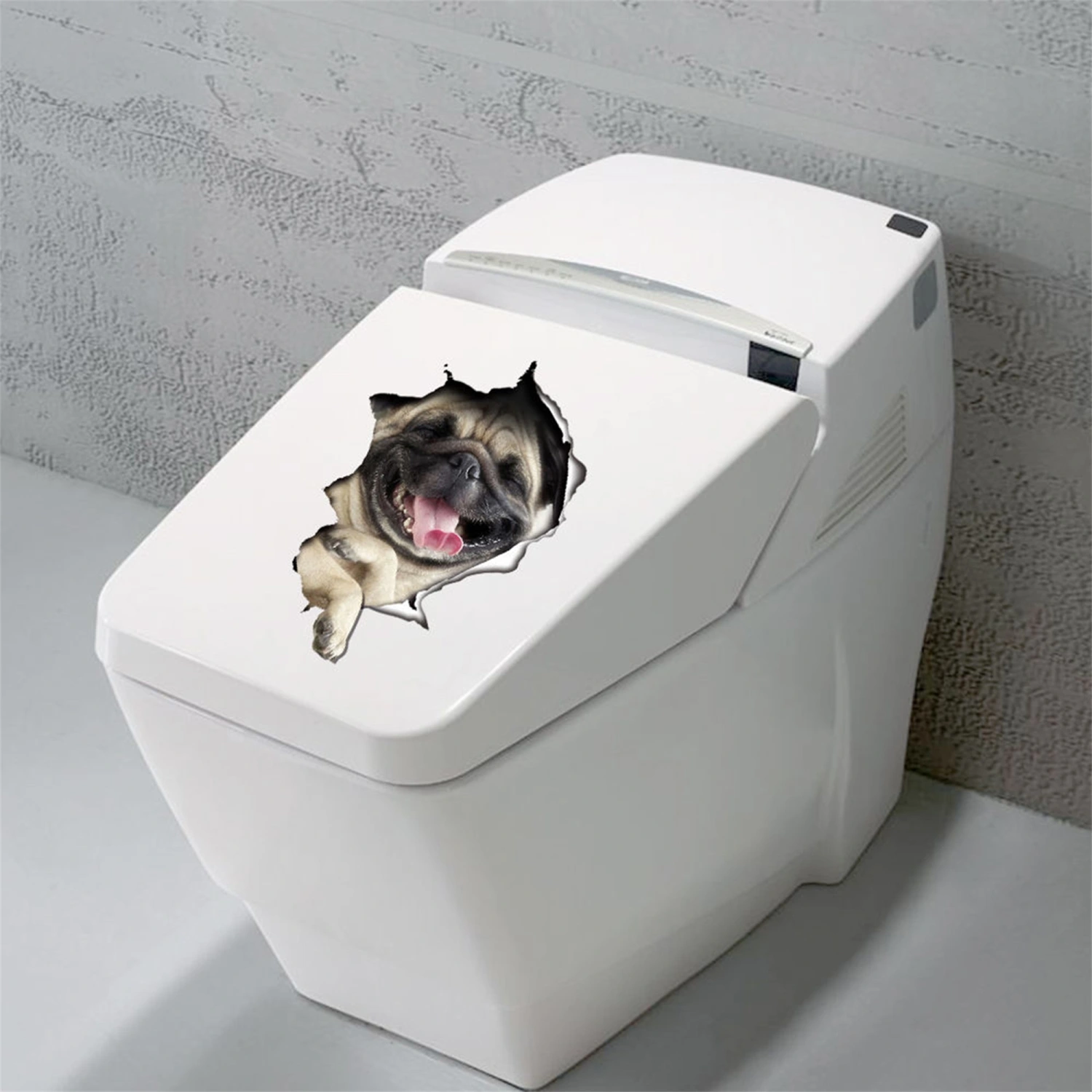 Dog Breaking Wall Decal Removable & Self-Adhesive Wall DIY Mural Sticker
