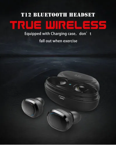 Portable Waterproof Headphones, Built-In Microphone Wireless Headsets