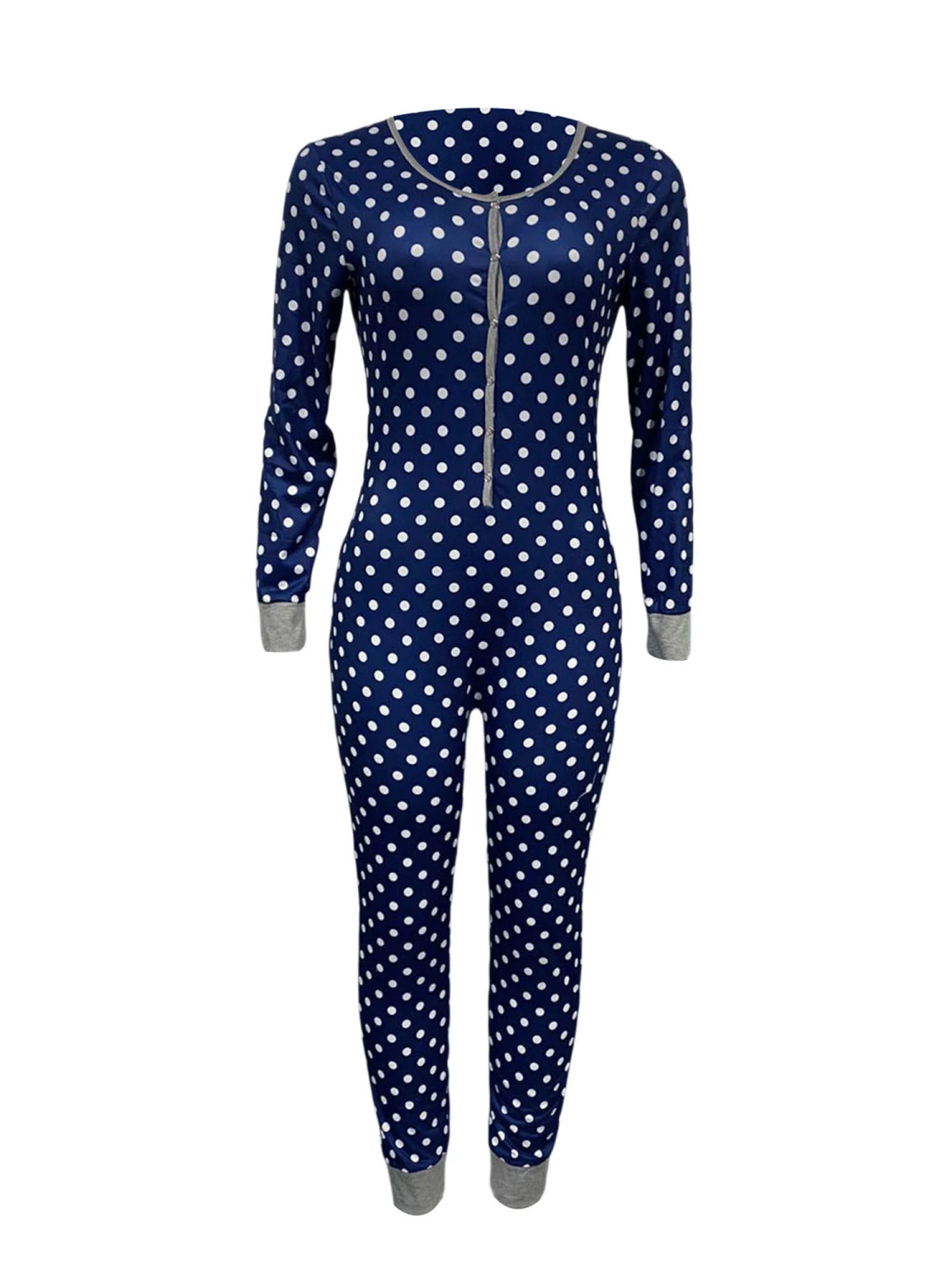 Women's Christmas Sleepwear Home Polka Dot Printed Trousers Romper