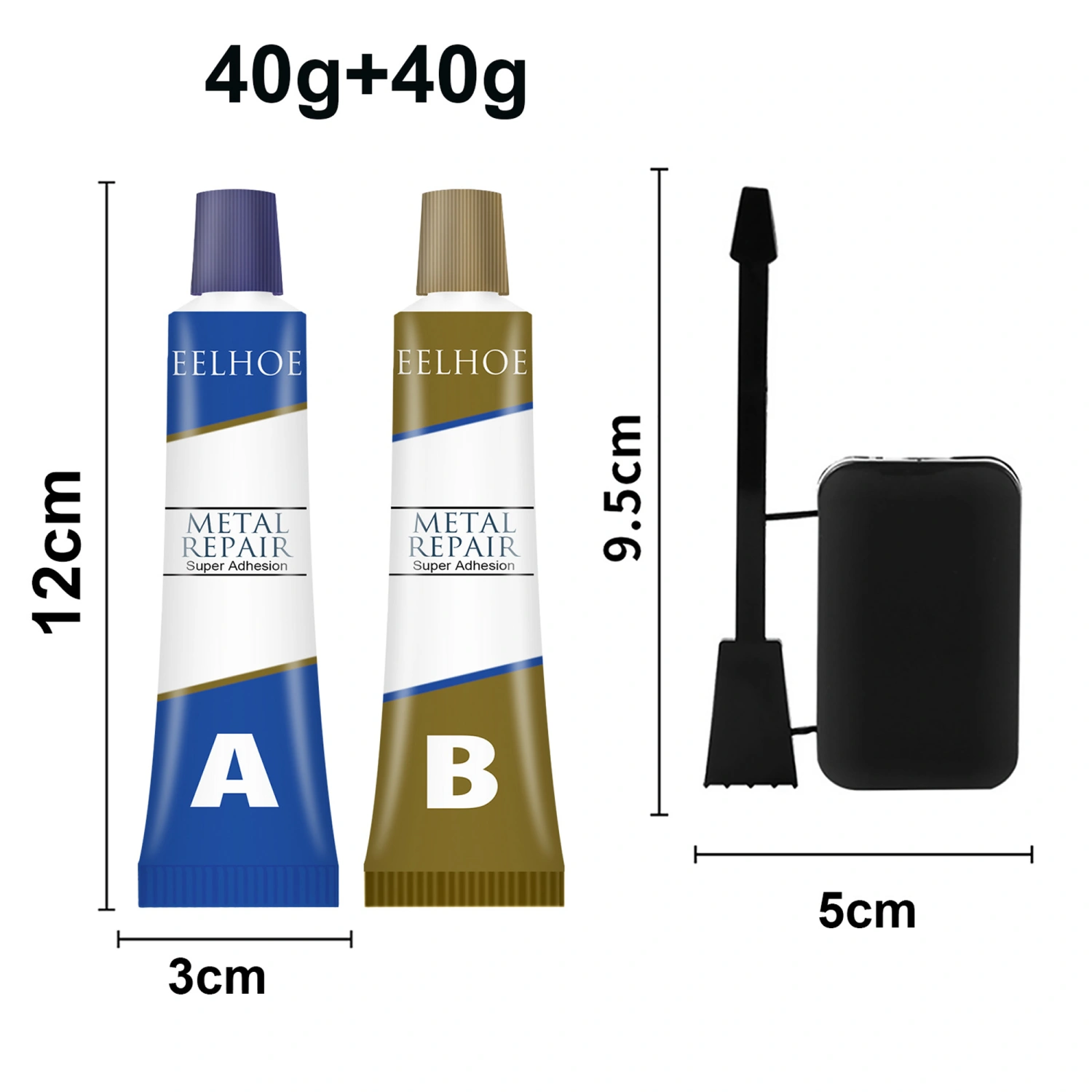 Metal Repair Gel Kit Super Adhesion Heat Resistant AB Glue Repair Tool